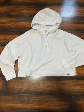 PINK Victoria's Secret White Waffle Knit Hooded Top 129
